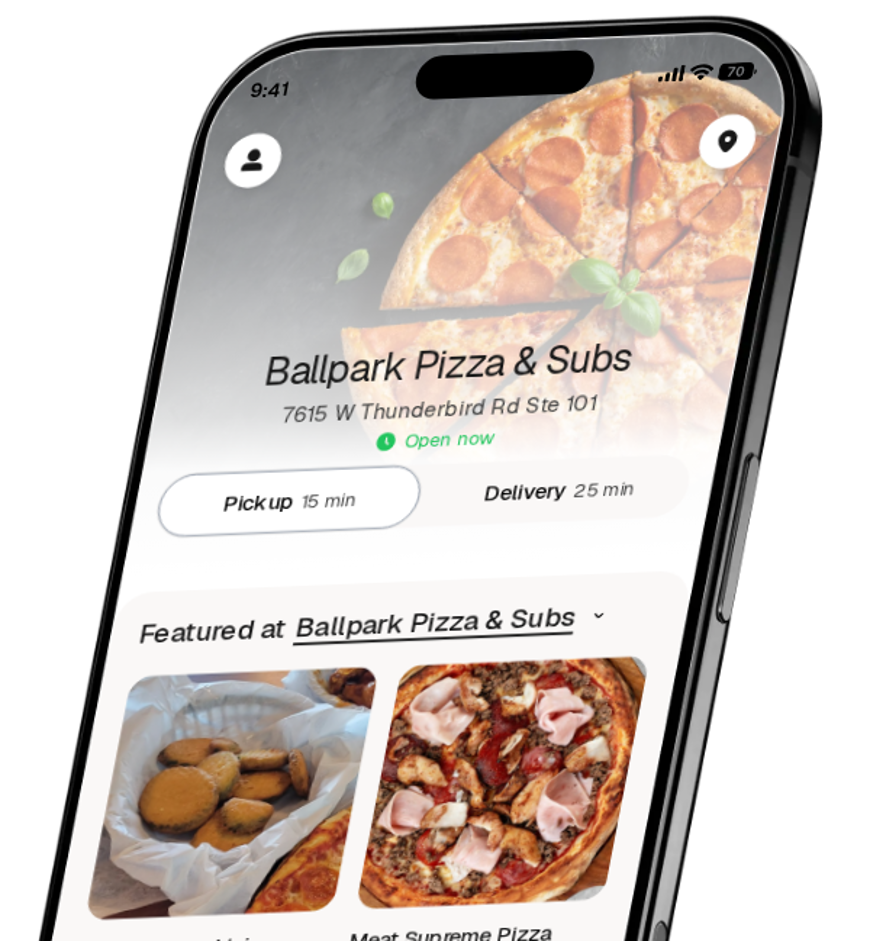 Ballpark Pizza & Subs app preview